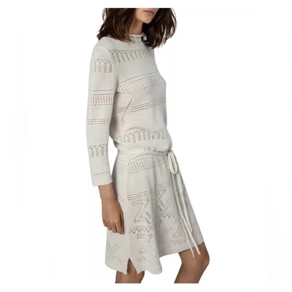 BNWT Zadig & Voltaire Cecily ZV Monogrammed Knit Dress Size Xs - Picture 3 of 8